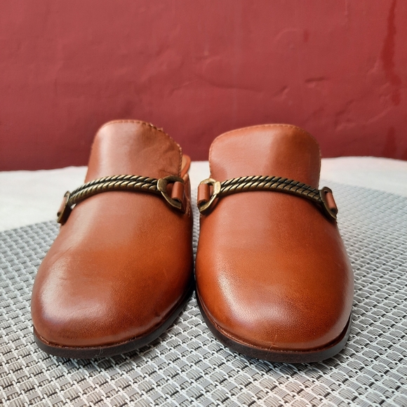 Patricia Nash Tilly Loafers Slip On Chunky Mules Rope Bridle Gift 6 Brown NEW - Picture 5 of 13